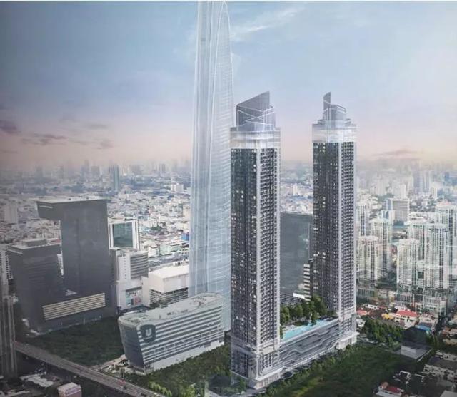 泰国曼谷Rama9新CBD地铁旁公寓 One 9 Five Asoke-Rama9 40层 1居 25.5平米