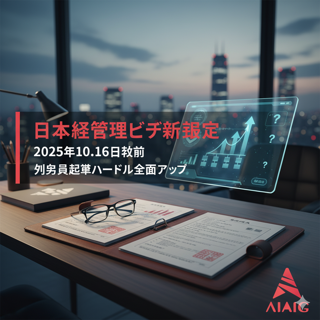 💼 日本「经营管理签证」新规10月16日正式施行！