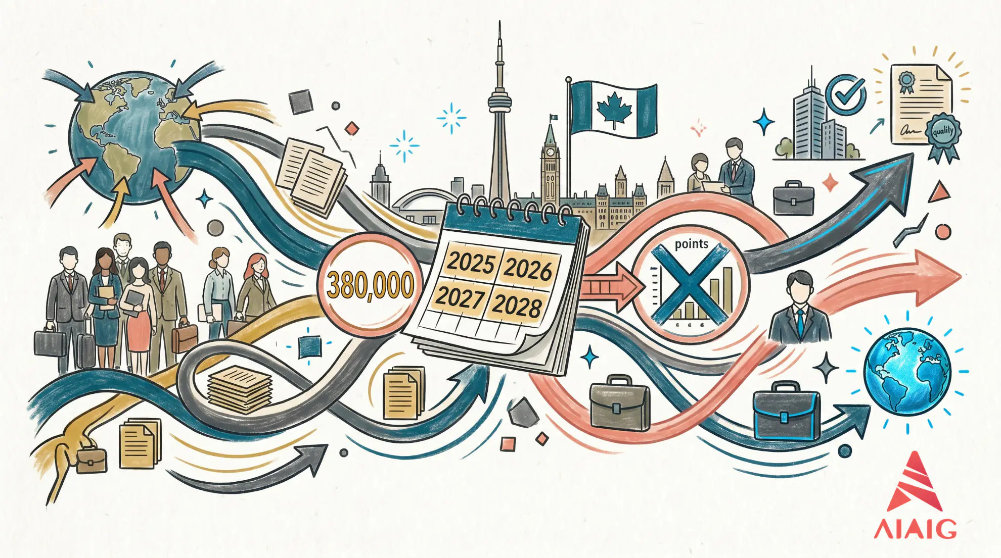 Canada Immigration Policy Overhaul 2025-2028: Permanent Resident Quota Cut to 380,000, Express Entry Points Removed