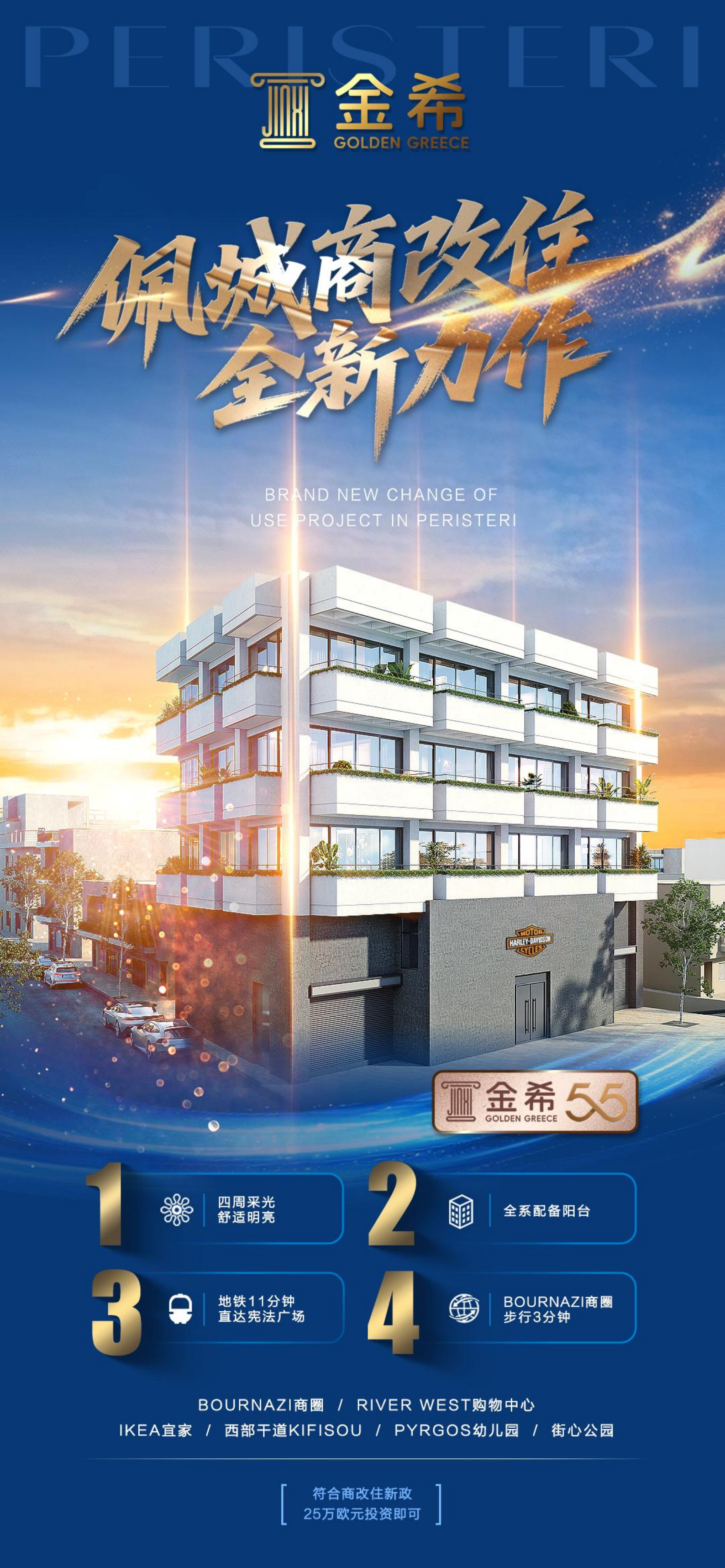 雅典西CBD稀缺盘！金希55：€17.2万起抢占希腊身份资产，限时优惠