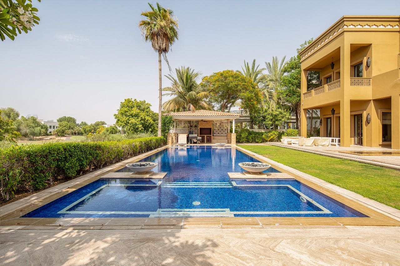 Emirates Hills Dubai UAE 6 Bedroom 6 Bathroom Villa 90 Million AED Golf View