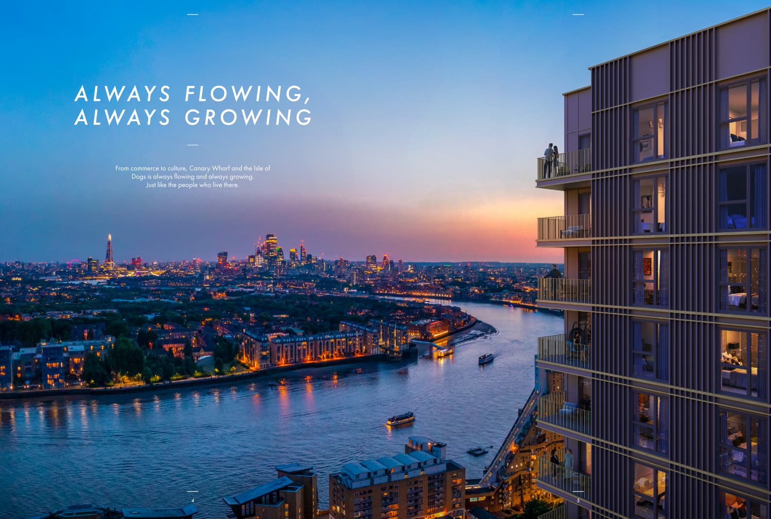 Canary Wharf Bellamy Apartment 2 Bedrooms 2 Bathrooms New Build Under Construction in London, UK