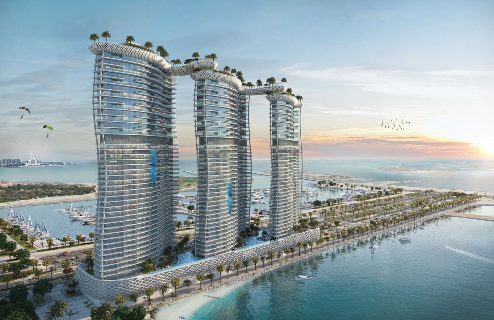 阿联酋迪拜 Dubai Harbour｜Damac Bay by Cavalli 公寓｜AED 388万起 270°海景