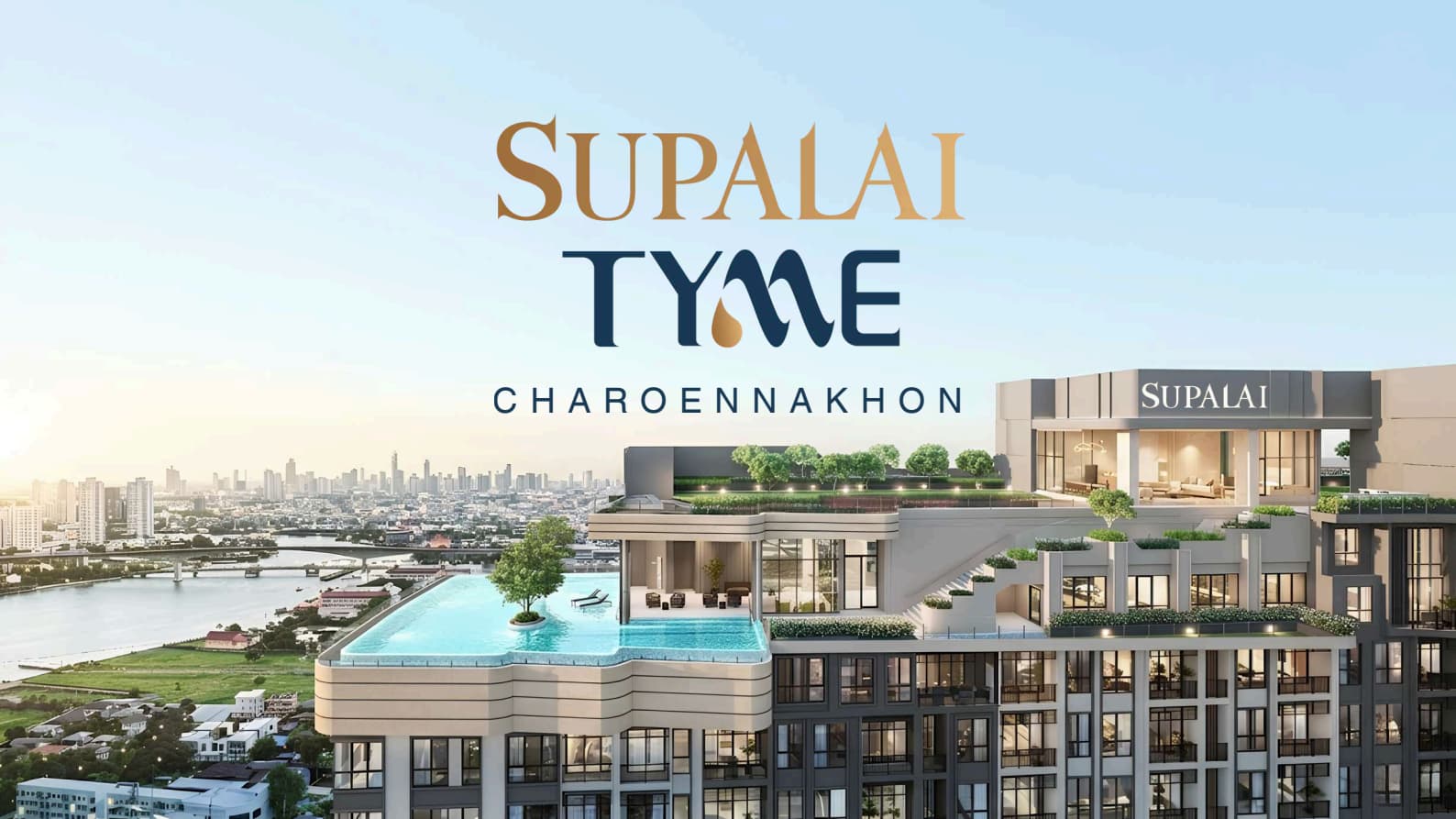 泰国曼谷 Charoen Nakhon｜SUPALAI TYME 高层公寓｜一房户型 289 万泰铢起