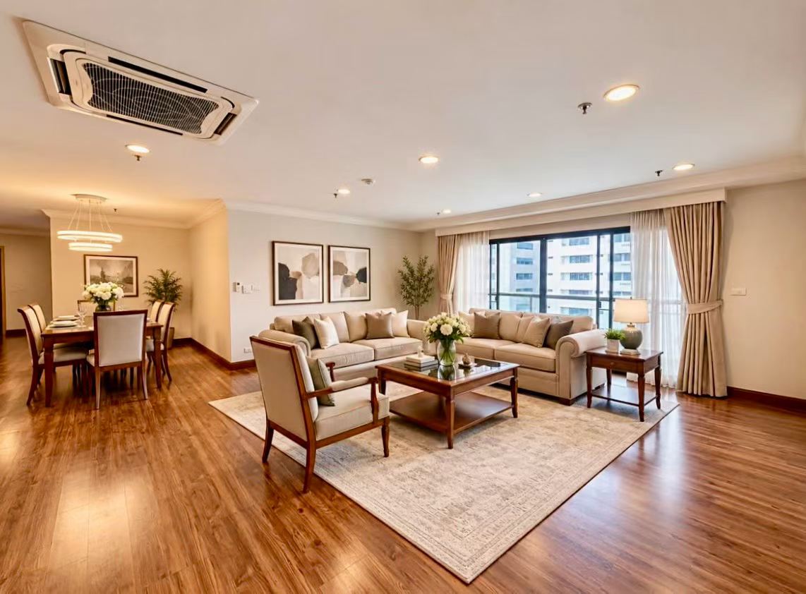 Phrom Phong, Bangkok, Thailand | 3-Bedroom 3-Bathroom Condo for Rent | 90,000 THB per Month Near BTS