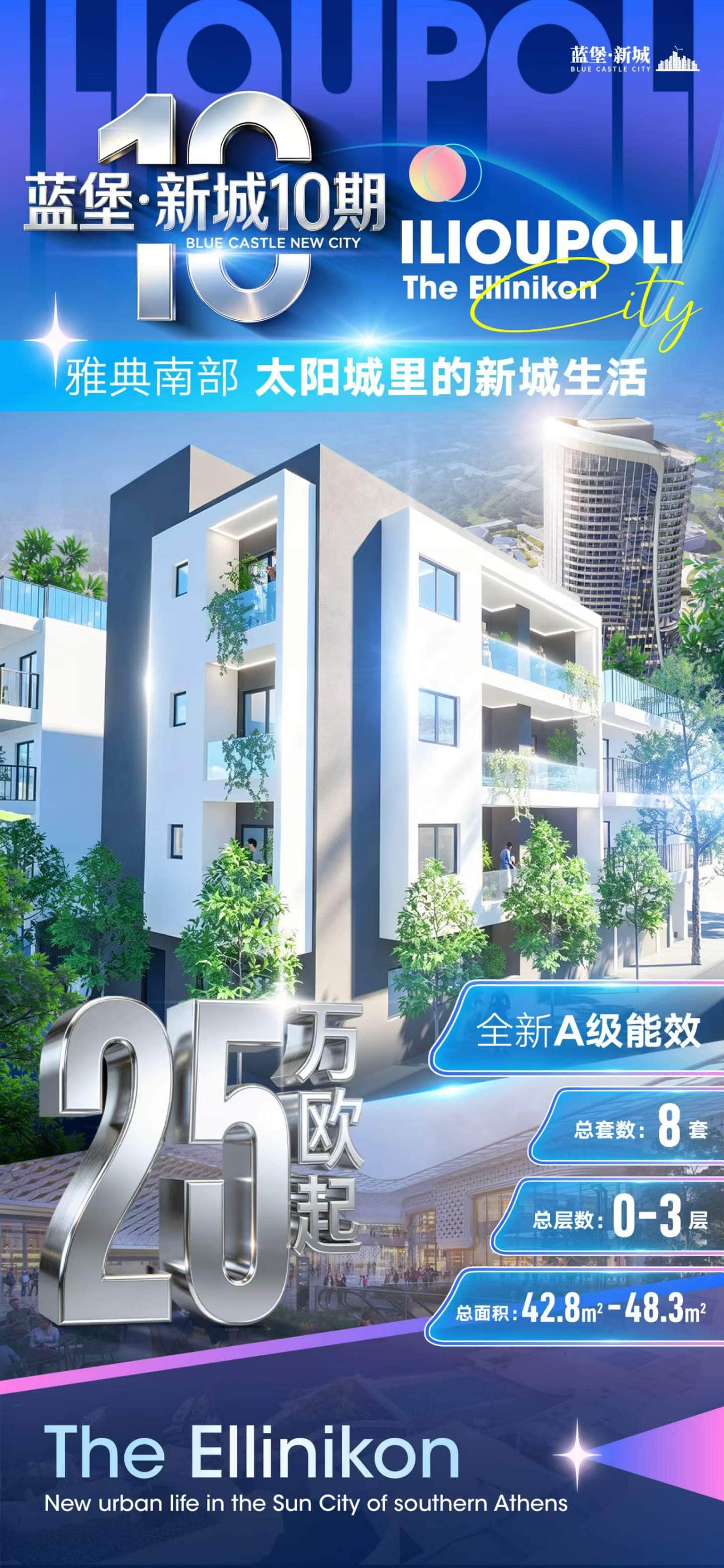 Greece Athens Blue Castle New City Phase 10 | Apartment | From €250,000 near Metro Line 2